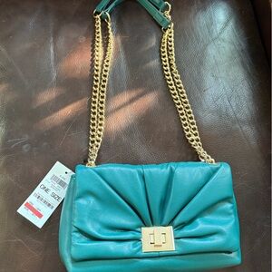 Elegant Teal Chain Strap Bag